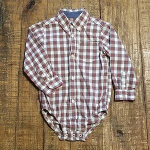 Carter's Plaid Button Down Bodysuit/Onsie